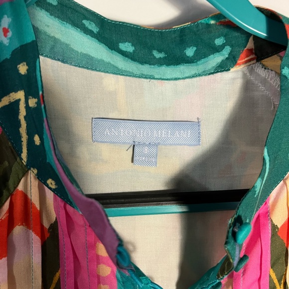 ANTONIO MELANI Colorful Patterned Midi Dress size Small - Picture 3 of 9